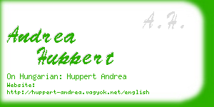 andrea huppert business card